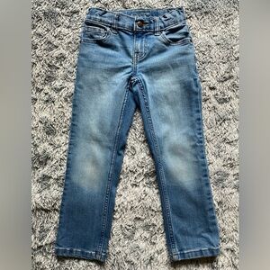 Wonder Nation Adjustable Waist Straight Jeans - Boys size 5 - Midwash distressed